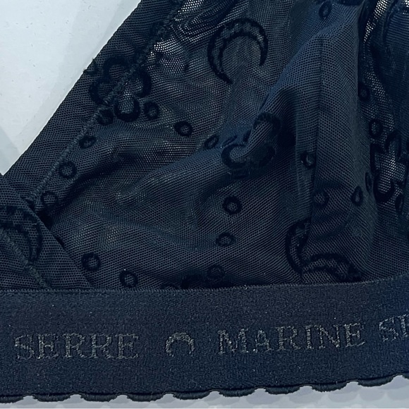 NWT Marine Serre Bralette SS23 Black Logos Size XS - Picture 3 of 12